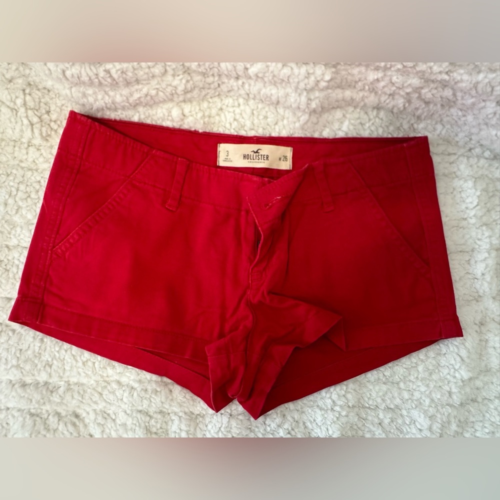 Hollister Kids, Girls Red Denim Jean Shorts